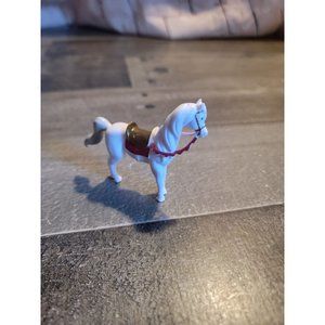 Mini white horse saddle Disney toy